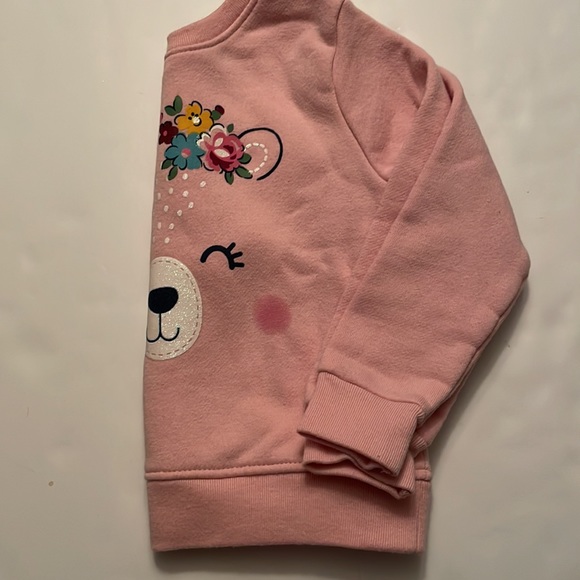 Garanimals toddler girl bear face graphic long sleeves fleece top . Size 24M - Picture 10 of 13